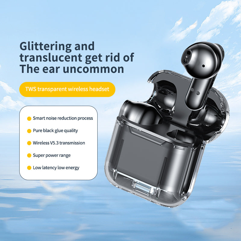 TM10 Trådløs Bluetooth 5.3 Gaming Headset TWS-øretelefoner Gennemsigtige hovedtelefoner med lav forsinkelse TM10 Trådløs Bluetooth 5.3 Gaming Headset TWS-øretelefoner Gennemsigtige hovedtelefoner med lav forsinkelse